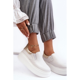 Deportivas Mujer Piel con Plataforma, Blanco Lemar Manish 6