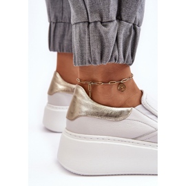 Deportivas Mujer Piel con Plataforma, Blanco Lemar Manish 5