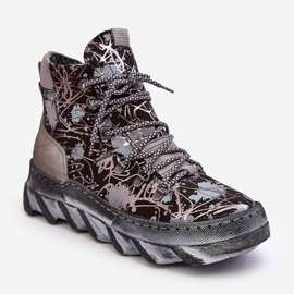 Botines Cálidos Mujer Piel Maciejka 06146-03 Gris negro 1