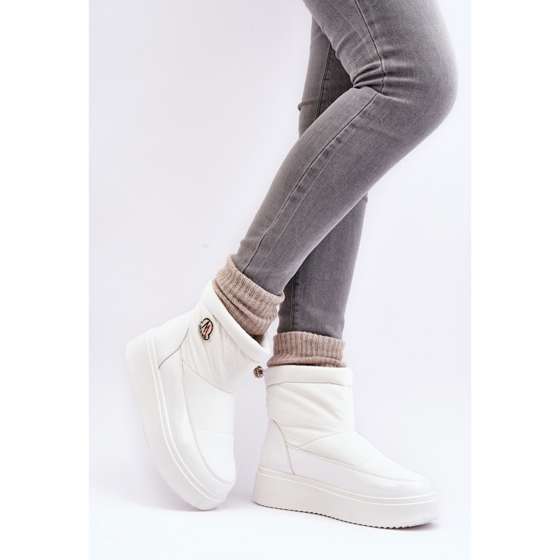 Botas de nieve sin cordones con plataforma para mujer, Gattea blanca blanco 2 Botas de nieve sin cordones con plataforma para mujer, Gattea blanca blanco 2
