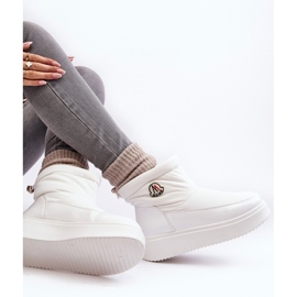 Botas de nieve sin cordones con plataforma para mujer, Gattea blanca blanco 7