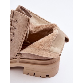 Botas Trapper Mujer Apolosi Beige Con Cremallera 2 Botas Trapper Mujer Apolosi Beige Con Cremallera 2