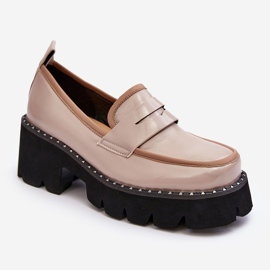 S.Barski Mocasines Mujer Piel D&amp;A MR870-32 Beige 3