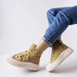 Zapatillas cálidas beige oscuro Big Star MM274026 1