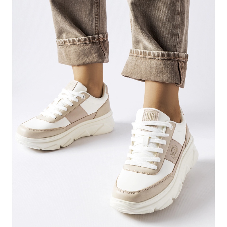 Zapatillas Big Star MM274500 blancas beige 1
