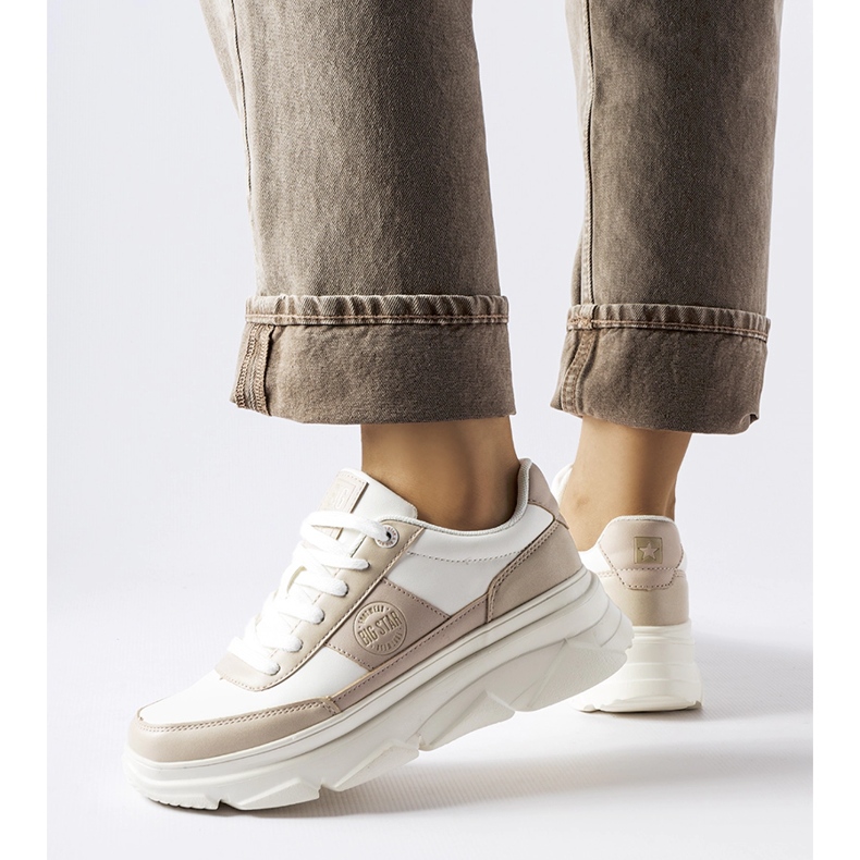 Zapatillas Big Star MM274500 blancas beige 2
