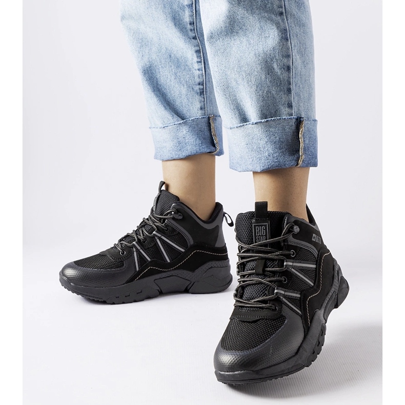 Zapatos trekking Big Star negros KK274218 1