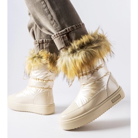 Big Star Botas de nieve aislantes beige con pelo MM274380 1