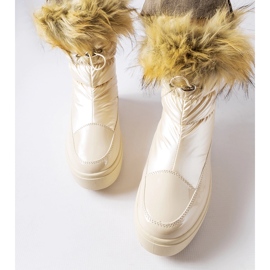 Big Star Botas de nieve aislantes beige con pelo MM274380 3