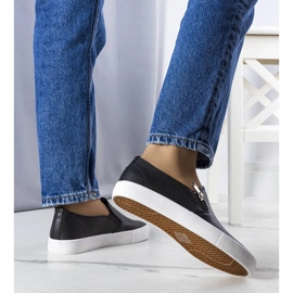 Zapatillas deportivas de ecopiel negras de Denain negro 2