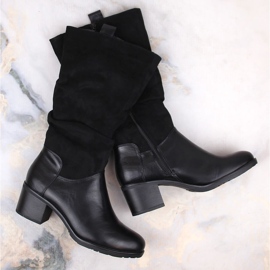 Botas de mujer de tacón alto con aislamiento Jezzi negras negro 4