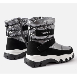 Miss Botas de nieve de niña Sturano negras y grises negro 2