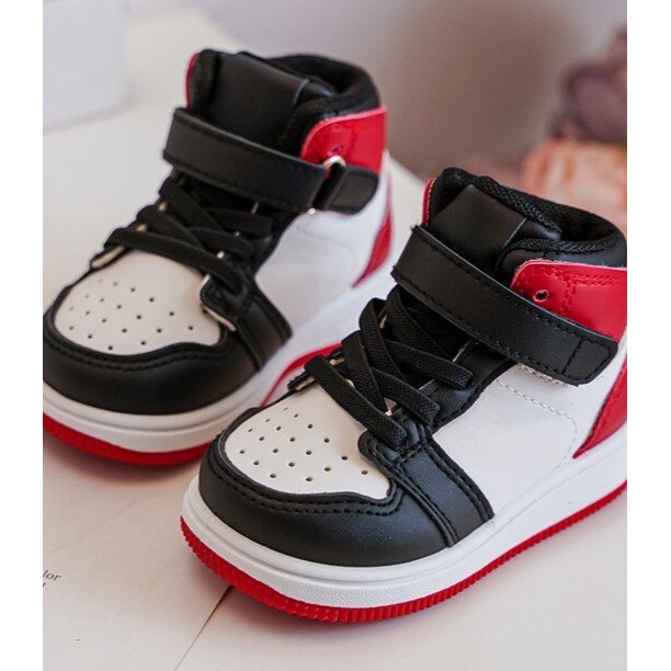 Deportivas Altas Infantiles Teredite Blancas y Rojas blanco 2