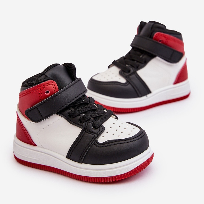 Deportivas Altas Infantiles Teredite Blancas y Rojas blanco 1 Deportivas Altas Infantiles Teredite Blancas y Rojas blanco 1