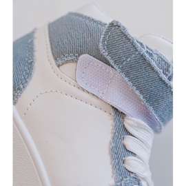 Deportivas Infantiles Jeans Azul y Blanco Milara 1