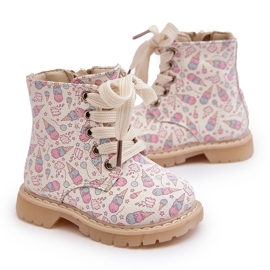 Botines infantiles aislantes con cremallera, Beige Dolida 12