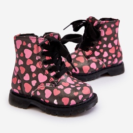 Botines infantiles aislantes con cremallera, Negro y Rosa Dolida 1