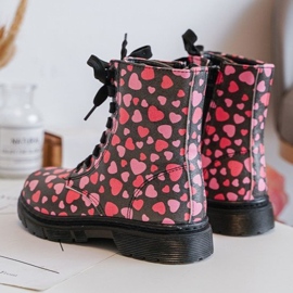 Botines infantiles aislantes con cremallera, Negro y Rosa Dolida 4