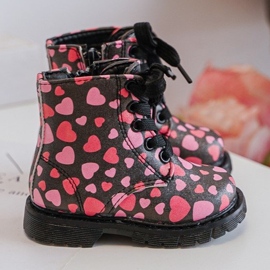 Botines infantiles aislantes con cremallera, Negro y Rosa Dolida 8