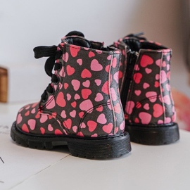 Botines infantiles aislantes con cremallera, Negro y Rosa Dolida 10