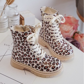 Botines infantiles aislantes con cremallera, Beige y marrón Dolida 1