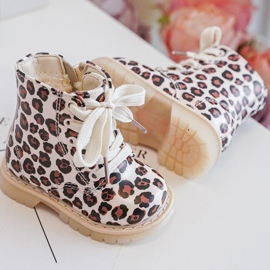 Botines infantiles aislantes con cremallera, Beige y marrón Dolida 2