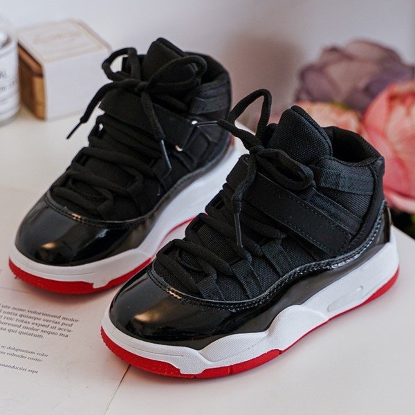 Zapatos Deportivos con Cordones Niño Negro y Rojo Darina 1