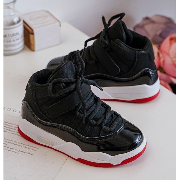 Zapatos Deportivos con Cordones Niño Negro y Rojo Darina 2