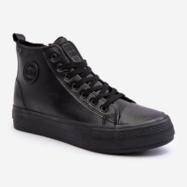 Zapatillas altas de hombre con aislamiento y cremallera Black Big Star negro 1