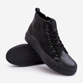 Zapatillas altas de hombre con aislamiento y cremallera Black Big Star negro 3