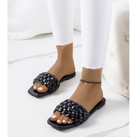 Sandalias negras de tacón plano de D'Adda negro 1