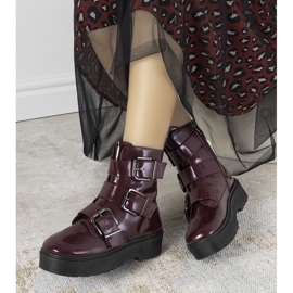 Botas granate en la plataforma Austin rojo 1