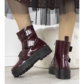 Botas granate en la plataforma Austin rojo 2