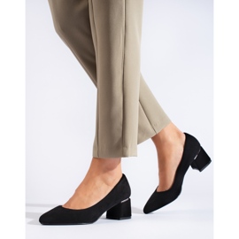Goodin Salones elegantes de ante negro 2