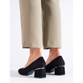 Goodin Salones elegantes de ante negro 3