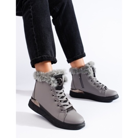 Botines con cordones Shelovet aislantes grises 1 Botines con cordones Shelovet aislantes grises 1