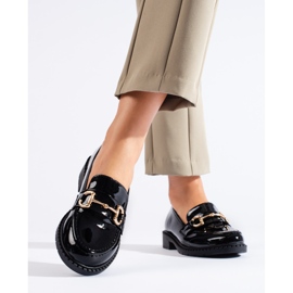 Mocasines Shelovet elegantes charol negro 2