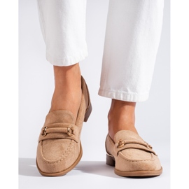 Señores de ante Shelovet beige para mujer 2