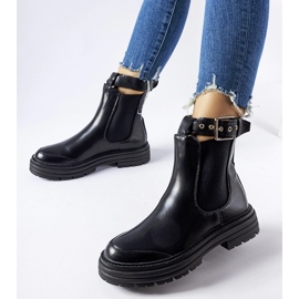 Botas negras con hebilla decorativa de Jonesboro negro 1