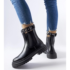 Botas negras con hebilla decorativa de Jonesboro negro 2