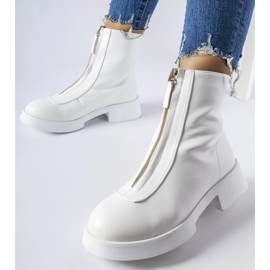 Botines aislantes blancos con cremallera Baldo 1