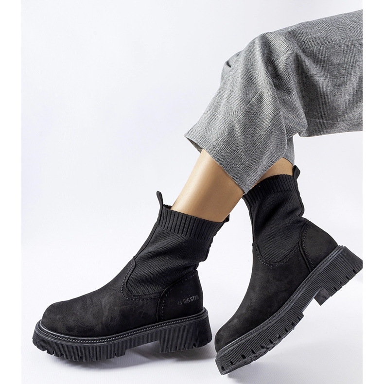 Botas calcetín negras Big Star MM274540 negro 1