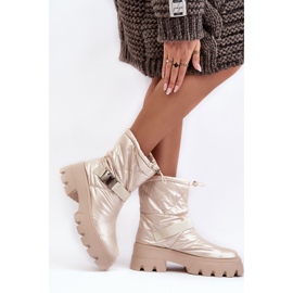 PH2 Botas de mujer con suela maciza y tacón plano, Beige Werikse 3