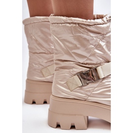PH2 Botas de mujer con suela maciza y tacón plano, Beige Werikse 5