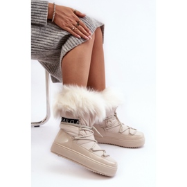 PS1 Botas de Nieve Mujer con Cordones Santero Beige Claro 1