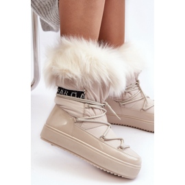 PS1 Botas de Nieve Mujer con Cordones Santero Beige Claro 2