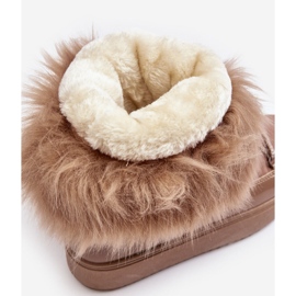 PS1 Botas de Nieve con Cordones para Mujer Santero Beige Oscuro 3