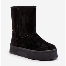 PS1 Black Abrams Botas de nieve con aislamiento de piel para mujer negro 1