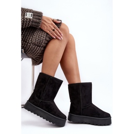 PS1 Black Abrams Botas de nieve con aislamiento de piel para mujer negro 6