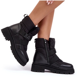 PS1 Botas de nieve aislantes con cremallera para mujer Black Zeva negro 10